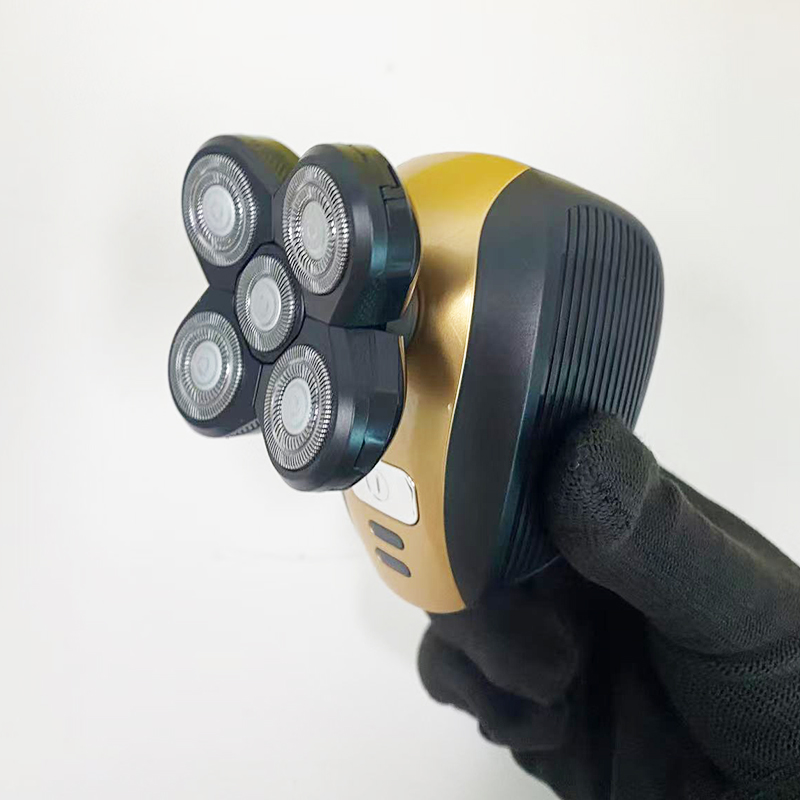 2025New Model Waterproof Rotary Razor Beard Clipper Hair Trimmer Face 5 Headed Electric Shaver Razor Rechargeable Male