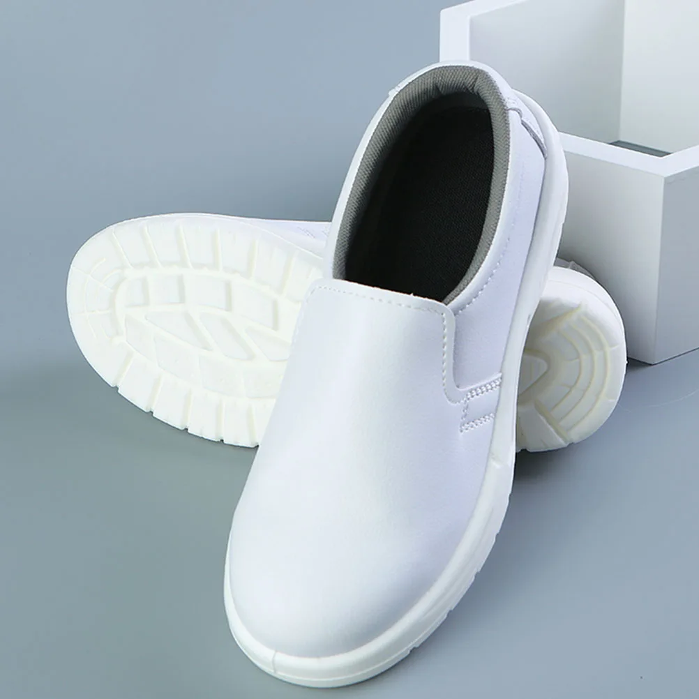 Dustproof Anti-static Safety Shoes White Size 43 Breathable Honeycomb Net Workshop Shoes Oil-resistant Lightweight Durability