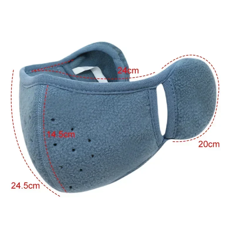 1 PcฤดูหนาวWindproofหน้ากากEarmuff 2-In-1หนาขนแกะBreathableรถจักรยานยนต์ขี่จักรยานFace Maskจักรยานขี่Sportmask