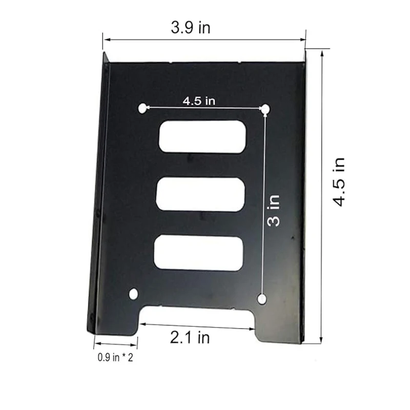 Coolcirc 2.5 to 3.5 Inch Metal SSD/HDD Adapter Bracket with SATA for PC Case & Mobile Use - Portable Hard Drive Mounting Kit