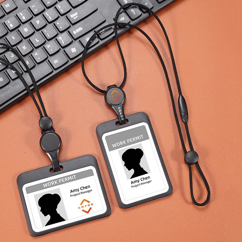 Lanyards Credential Holder Transparent Retractable Badge Reel With Lanyard Nurse Accessories for Work Removable ID Card Holder