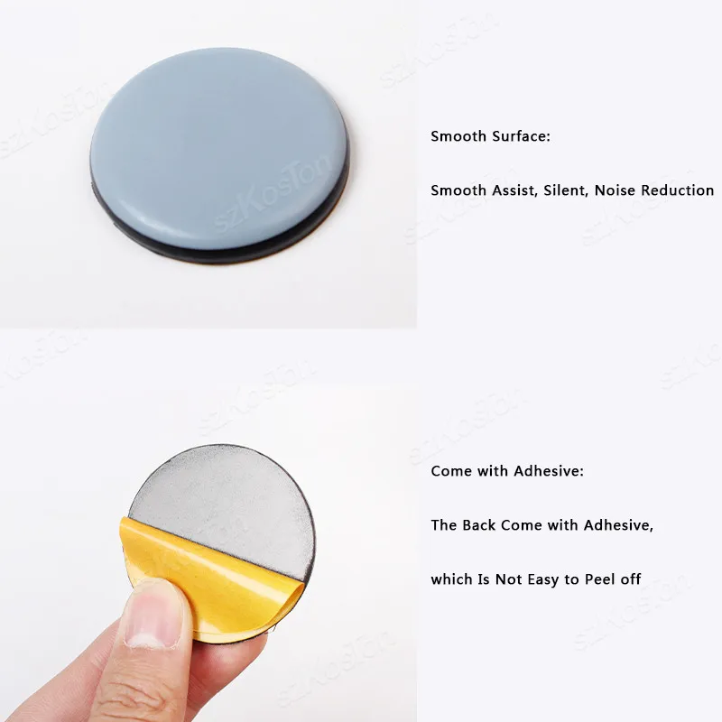 4 ชิ้น/ล็อตฟุตเครื่องร่อนเลื่อนแผ่นเฟอร์นิเจอร์ Sliders เฟอร์นิเจอร์เครื่องร่อน PTFE Floor Mover Pads สําหรับครัวเรือนป้องกัน