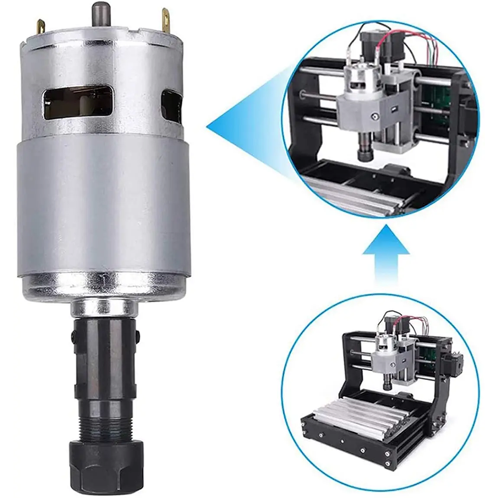 Yofuly CNC 775 Spindle Motor Woodworking Tools Ball Bearing 20000 rpm Spindle for 3018 Pro Series CNC Engraving Cutting Machine