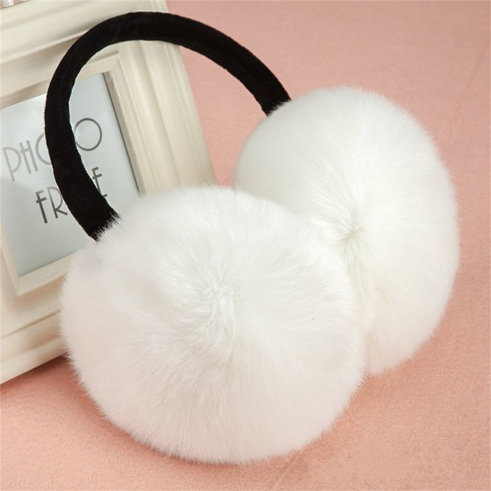 Women Men Winter Ear Muffs Fluffy Plush Ear Solid Colors Cute Warmer Soft Cosy Casual Earflaps Winter Warm Must Supplies
