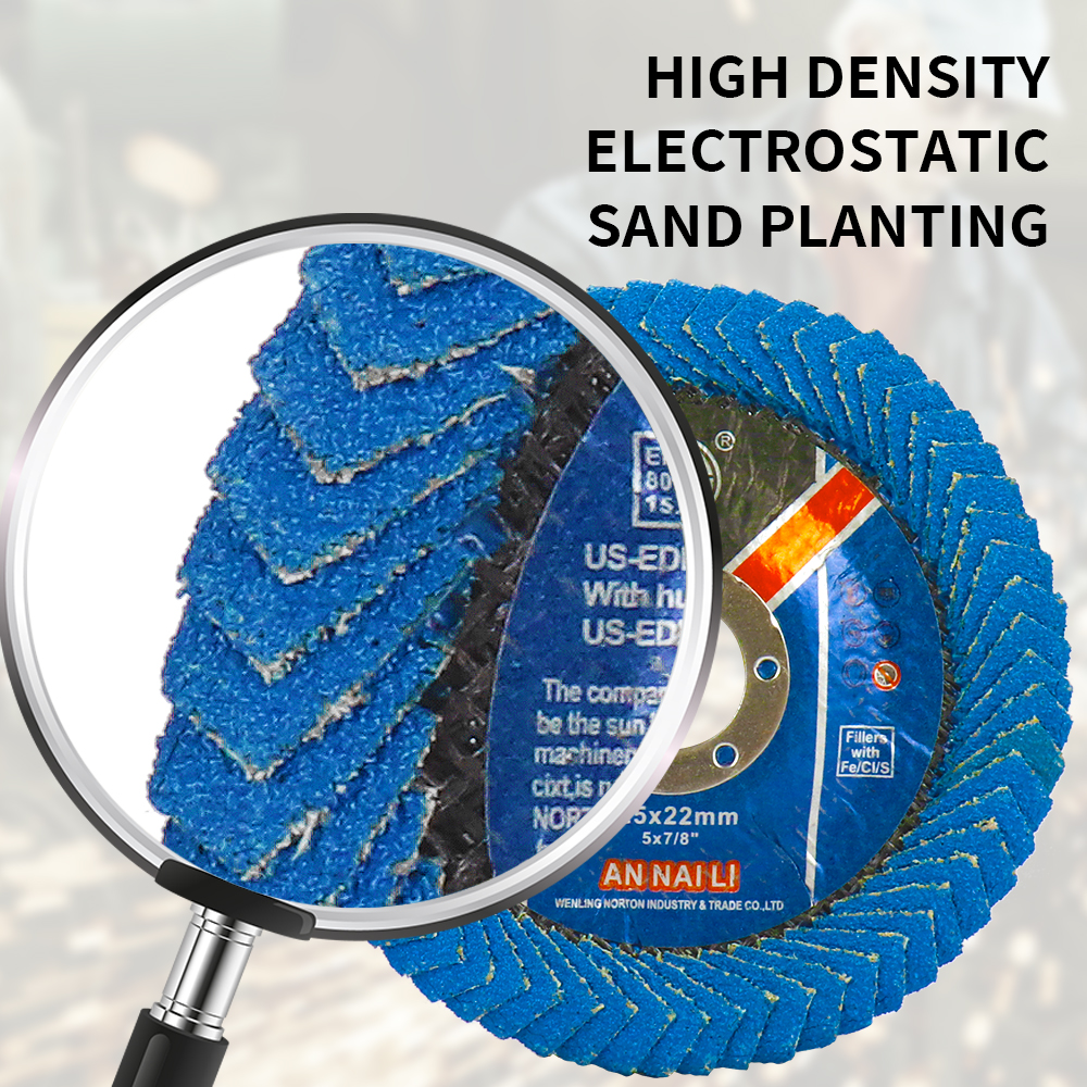 Disques à lamelles 100/115/125mm meules de ponçage abrasif 60 disques de ponçage en oxyde de céramique de grain pour le polissage de meuleuse d'angle