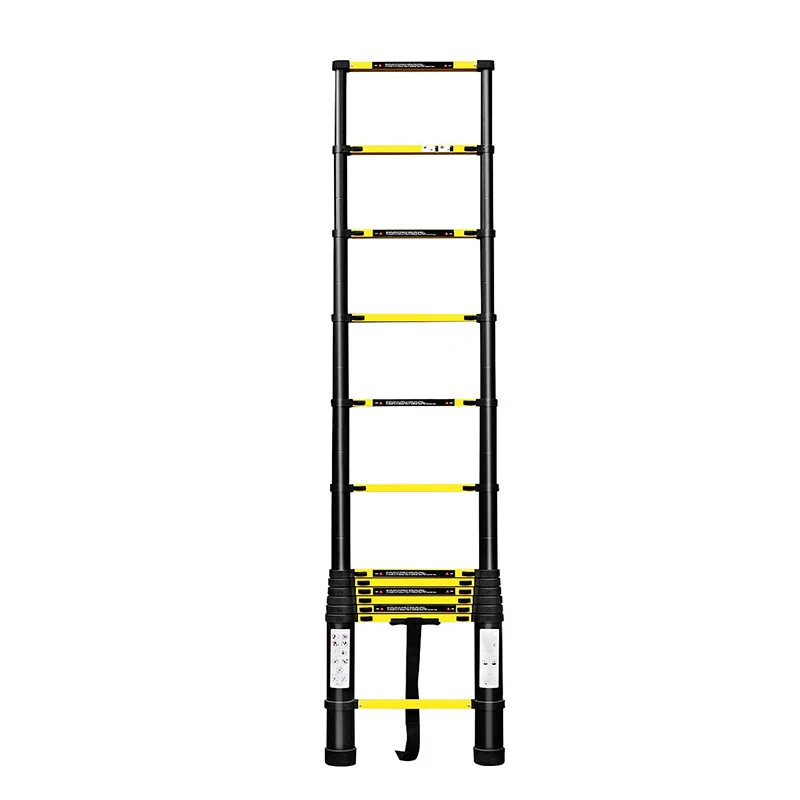 Scala telescopica a spedizione veloce 3,8 m 13 gradini scala multiuso in alluminio da 225 libbre