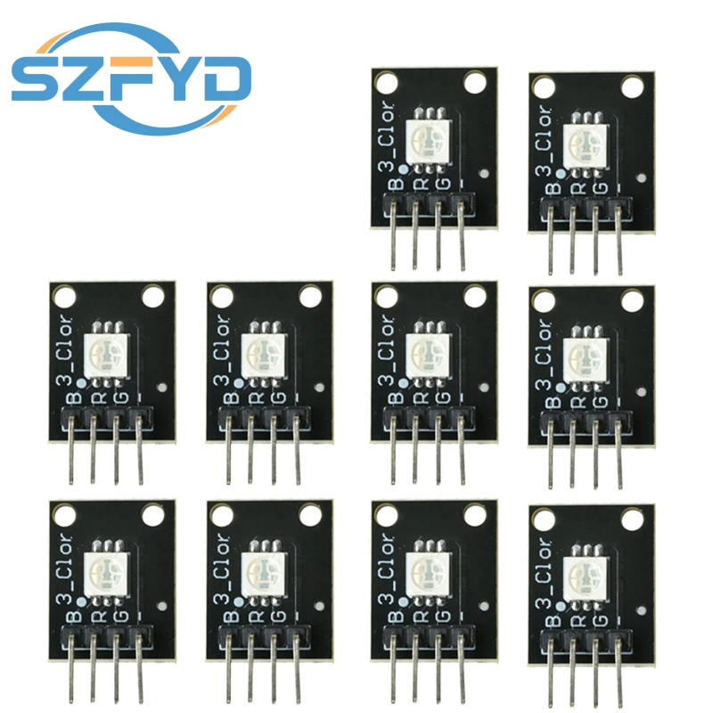 10 Uds KY-009 5050 Pwm RGB SMD módulo LED luz de 3 colores para Arduino