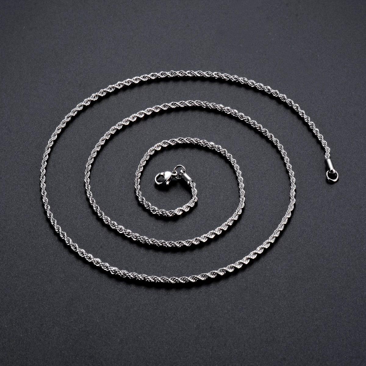 1 Màu Thép Rộng 2Mm/2.5Mm/3Mm/4Mm/5Mm/6Mm Chuỗi Dây Vòng Cổ/Vòng Tay Dành Cho Nam Nữ Thép Không Gỉ Dây Chuyền Vòng Cổ