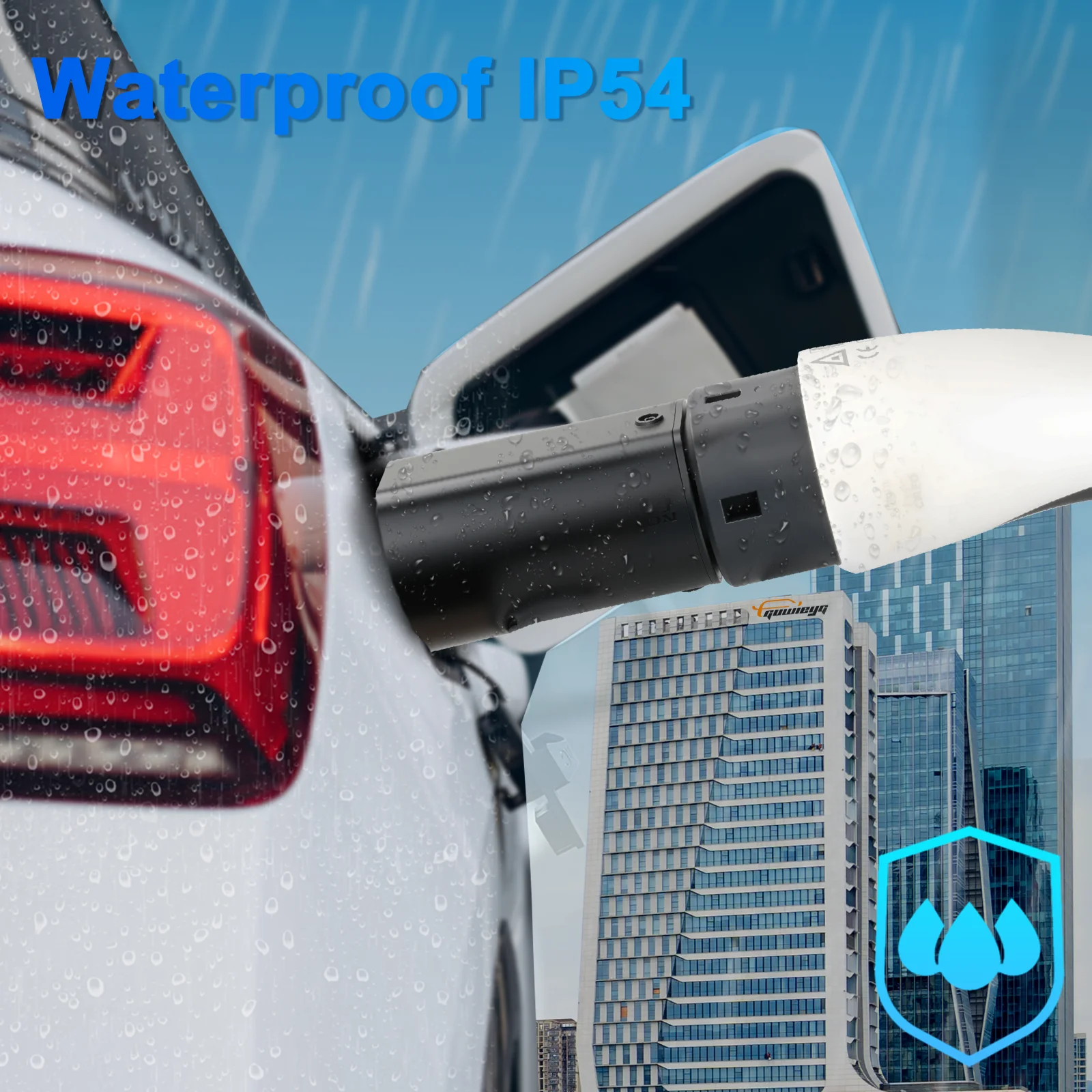 Typ2 für Tesla-Adapter AC 7,2 kW, passend für Typ2 EV-Ladegerät, passend für Tesla Model S/X/3, nicht passend für Tesla-Ladegerät/Typ2-Ladestation