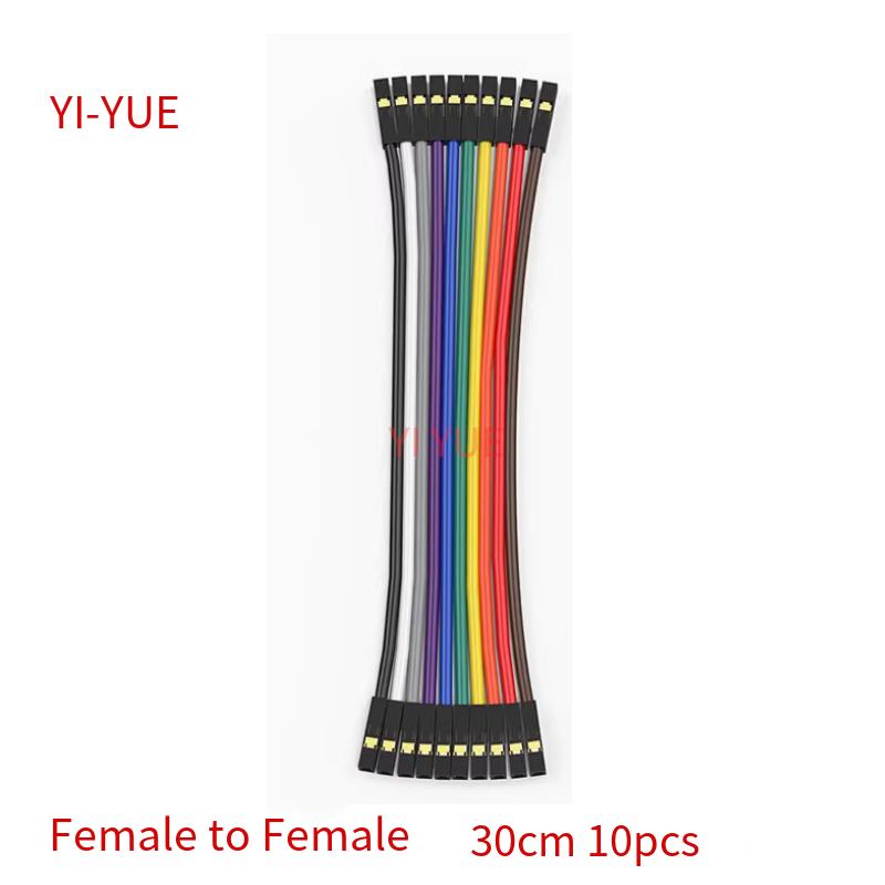 Cable de puente de 10 pines línea Dupont 30cm macho a macho + hembra a macho + Cable Dupont hembra a hembra, para Arduino Kit electrónico DIY