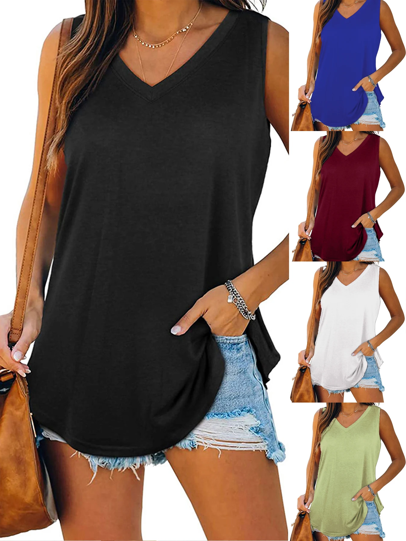 Plus size zomersportvest voor dames, comfortabele casual sport mouwloze top, tanktop