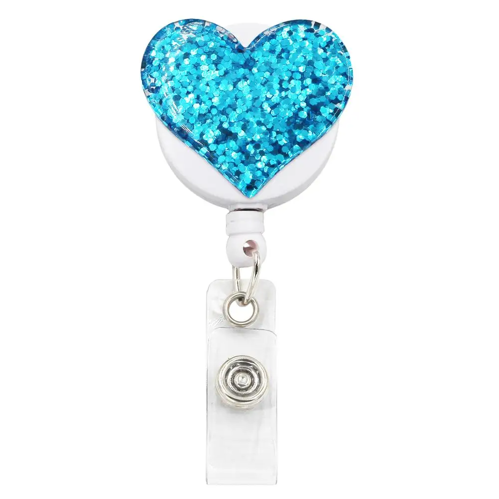 Bling Trái Tim Tình Yêu Có Thể Thu Vào Huy Hiệu Giá Đỡ Huy Hiệu Kẹp Cho Y Tá ID Huy Hiệu Máy Với Kẹp Cá Sấu