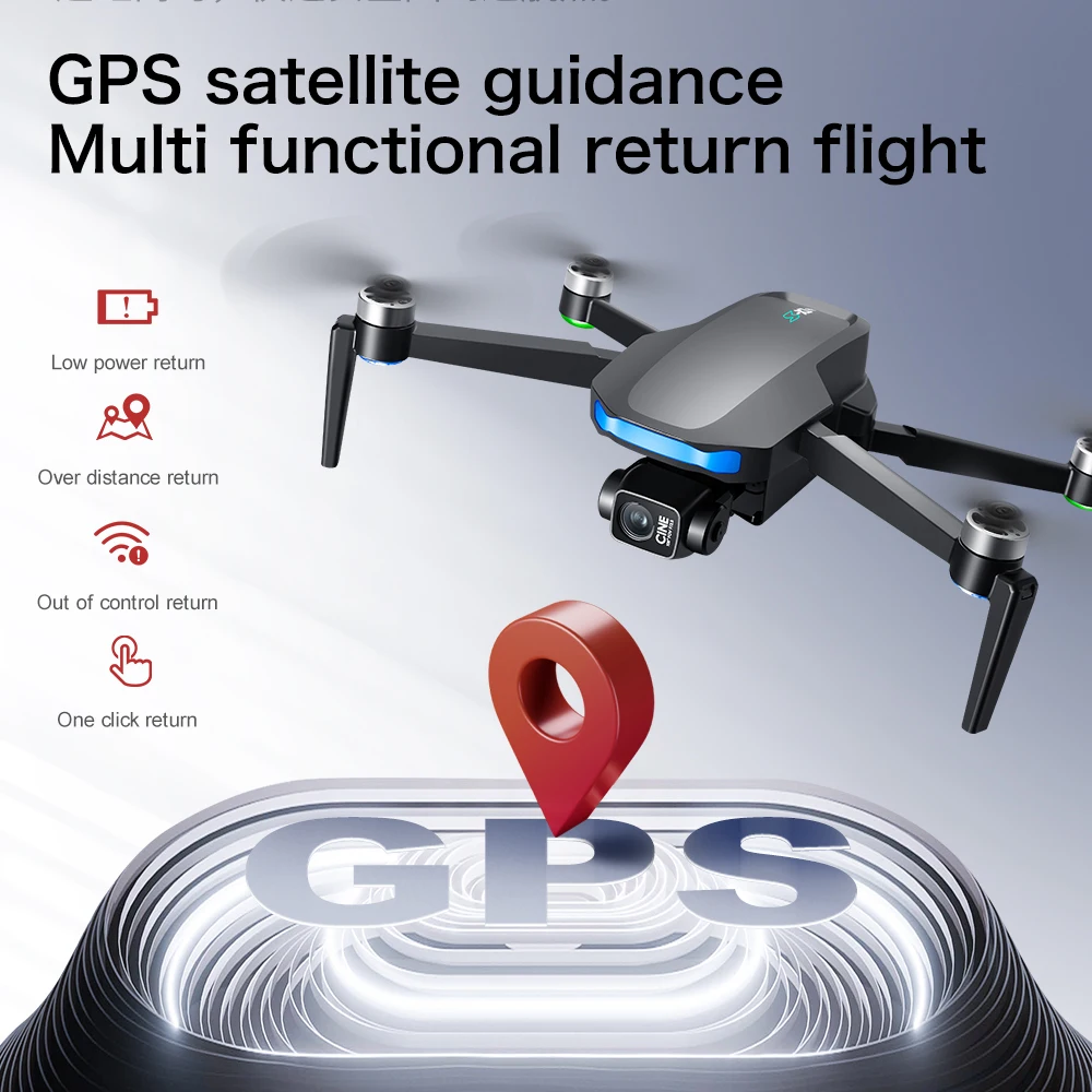 S-X1 MAX GPS Drone Profissional 4K Câmera 3 eixos Gimbal Antena FPV Brushless Security Drone com Controle de Tela Grande Quadcopter