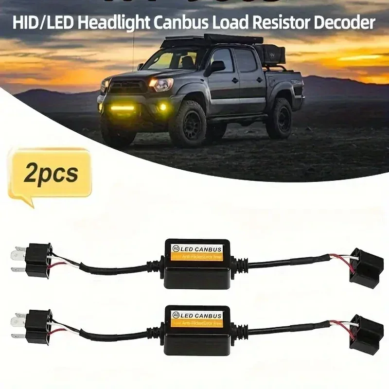 1 ~ 4PCS LED Canbus ไฟหน้ารถข้อผิดพลาดฟรีตัวต้านทานสําหรับ SUV หมอกไฟ H4 H7 H1 H11 9006 9007 อะแดปเตอร์ anti-Flicker การรบกวน