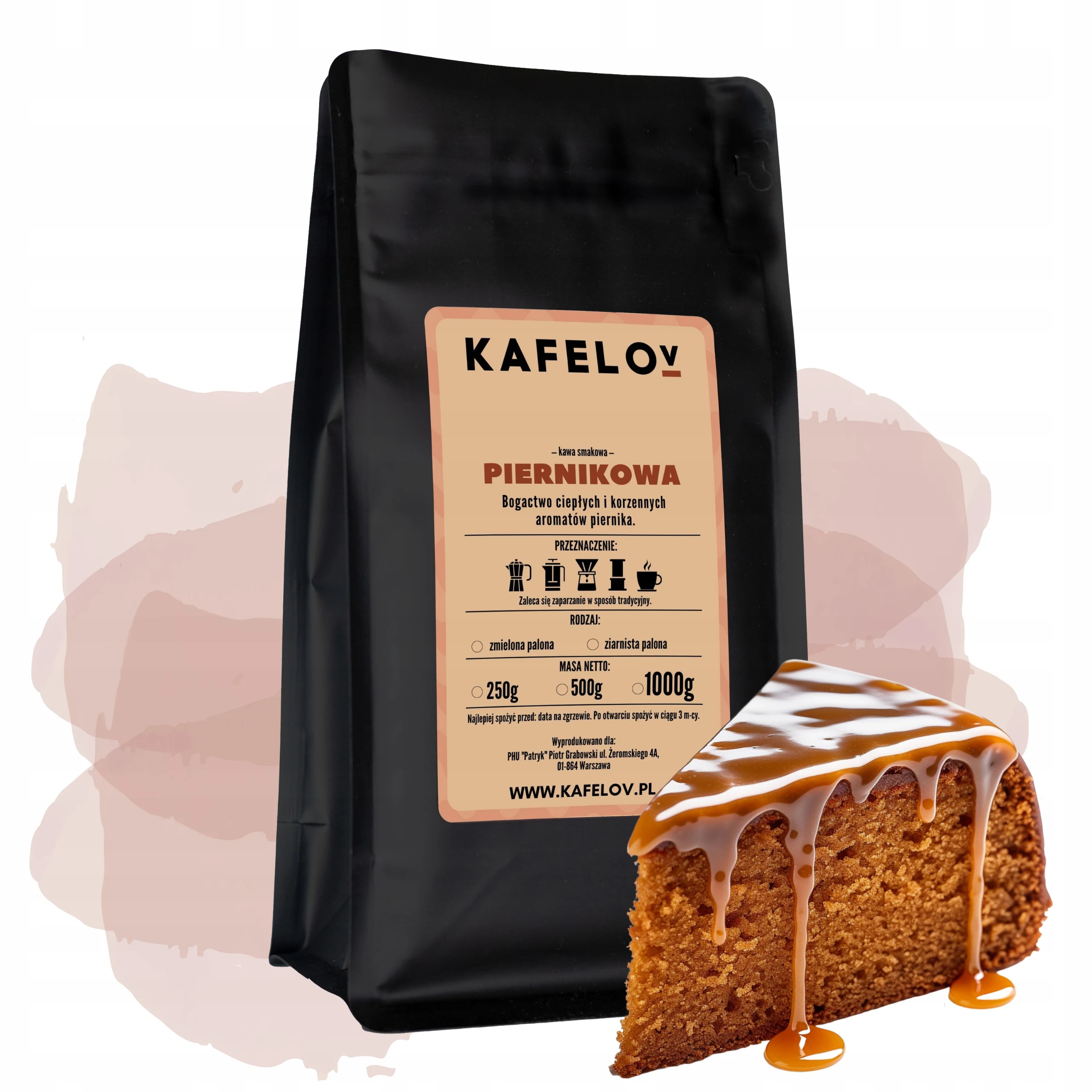Kawa Kafelov smakowa PIERNIKOWA 500g mielona