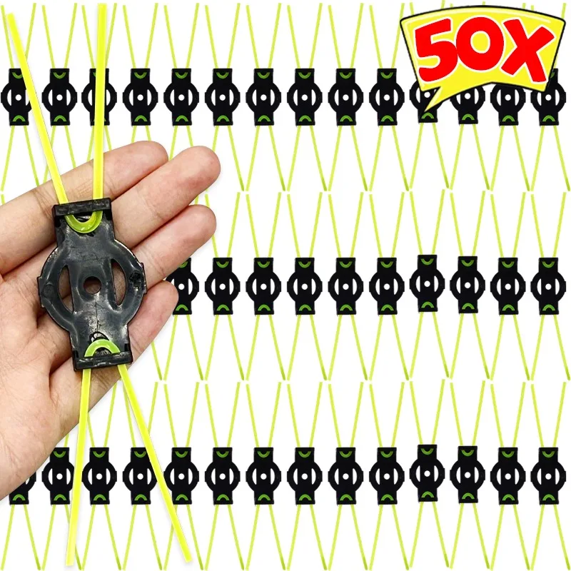 50/5x Simple Grass Rope Mower Accessories Replacement Cutting Heads for Brush Cutters Trimmer Lines for Home Gardening Supplies