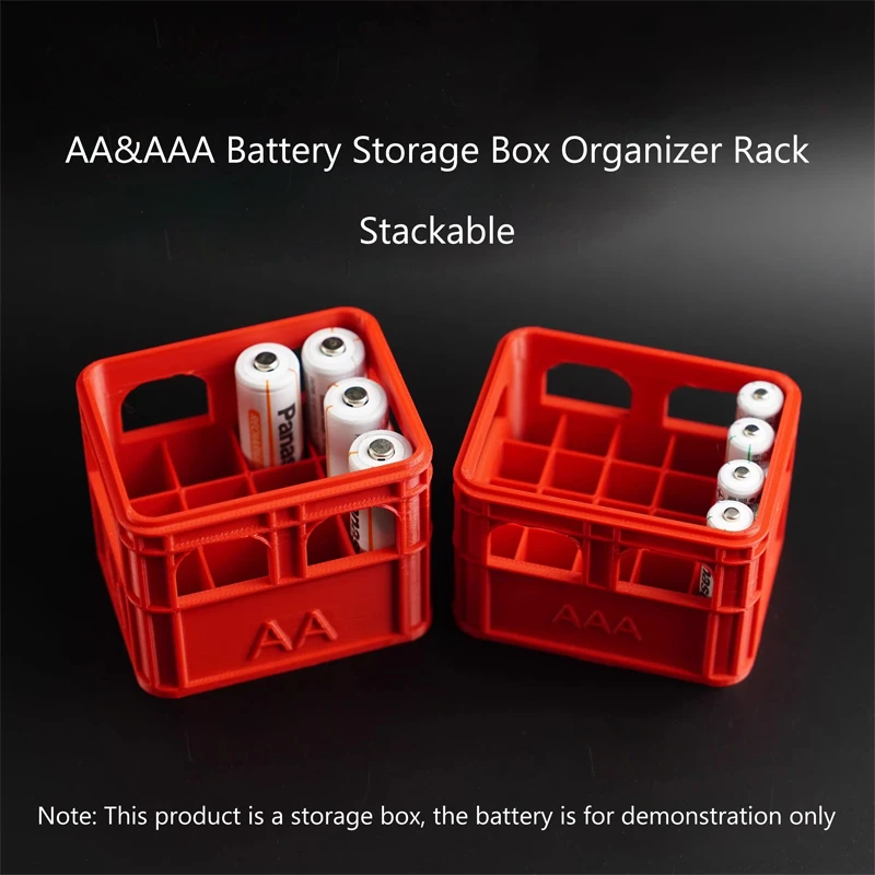 AA&AAA&18650 Battery Storage Box Organizer Beer Box Style Stackable
