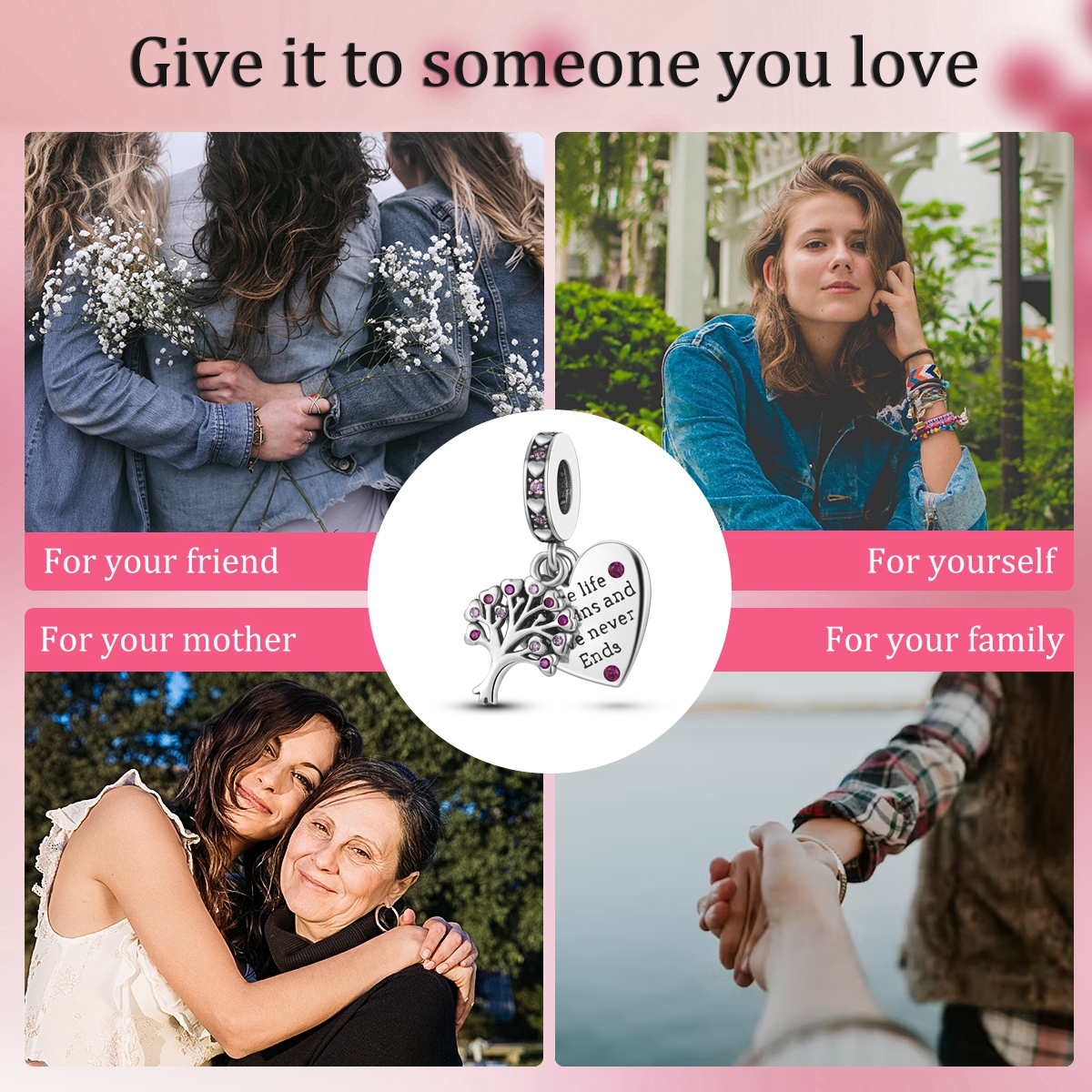 925 Sterling Silber romantische Liebe Herzform Serie Charms Perlen passen Original Mode Armbänder s925 DIY Schmuck Geschenke Zubehör