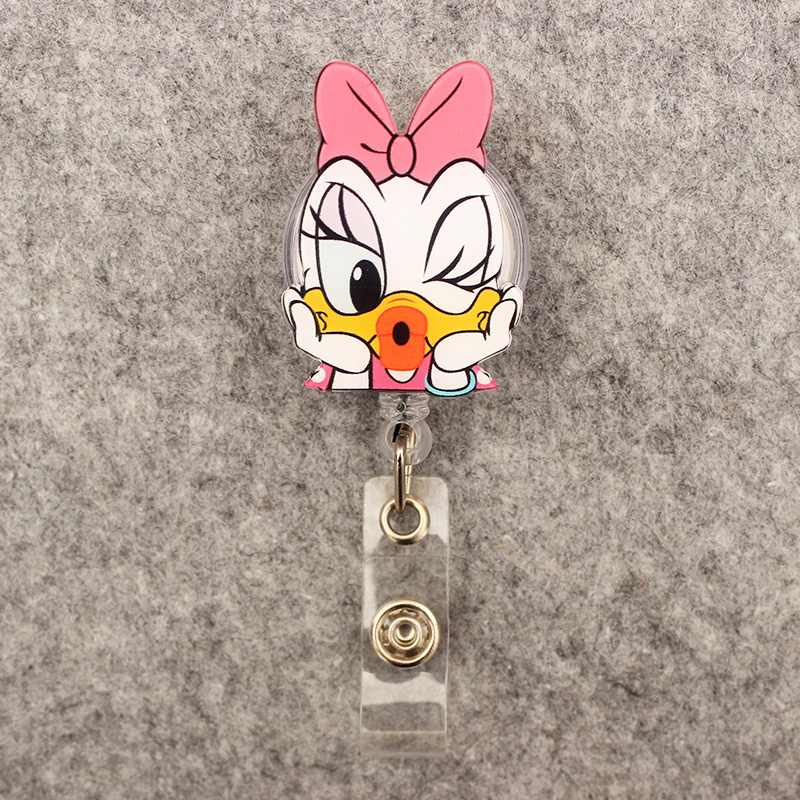 かわいい女の子ステッチスタイルバッジリールナース労働者 Enfermera ID ホルダー格納式ネームカードホルダーアクセサリー