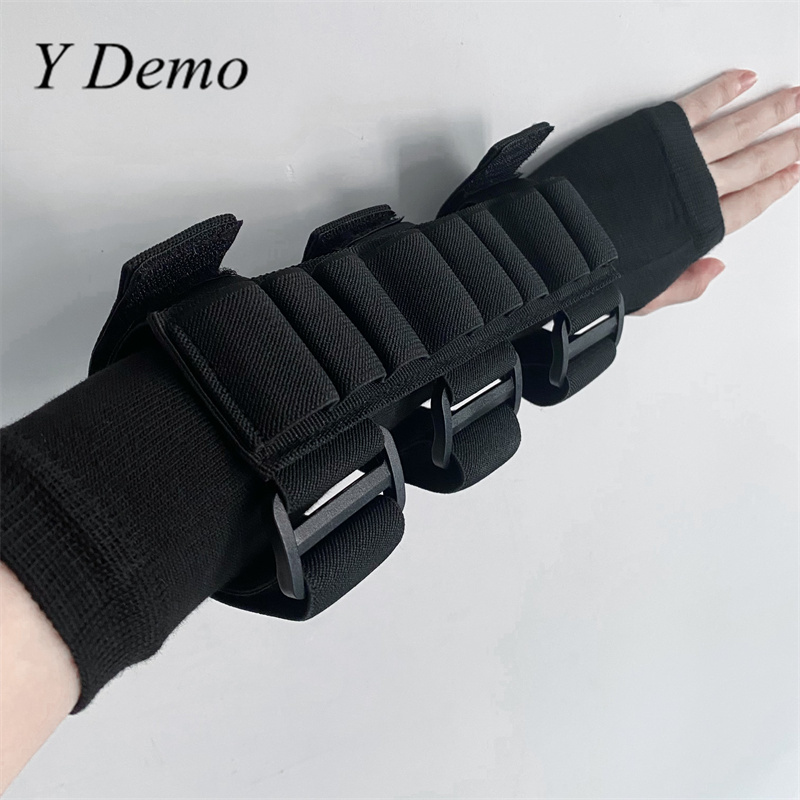 Y Demo estilo Ninja manga de brazo multifunción Techwear correas de hebilla pulsera guantes ropa de calle accesorios ajustables al aire libre