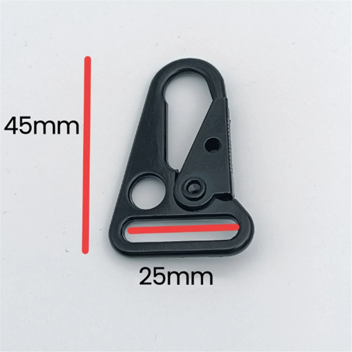BABQ Eagle Beak Buckle กลางแจ้ง Webbing Hook Buckle กระเป๋าเดินทางอุปกรณ์ฮาร์ดแวร์สีดํา Key Chain มีดหัวเข็มขัด