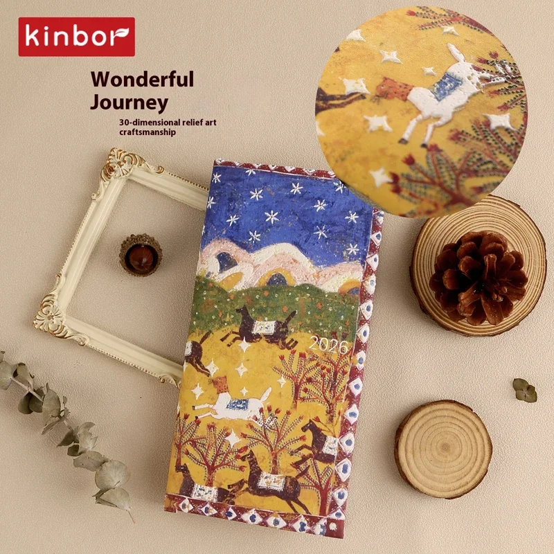 Kinbor 2026 Weekly Plan Notebook,Multi-Colors Pocket Journals Notepad Self-discipline Planner Dairy Checklistfficiency Todo List