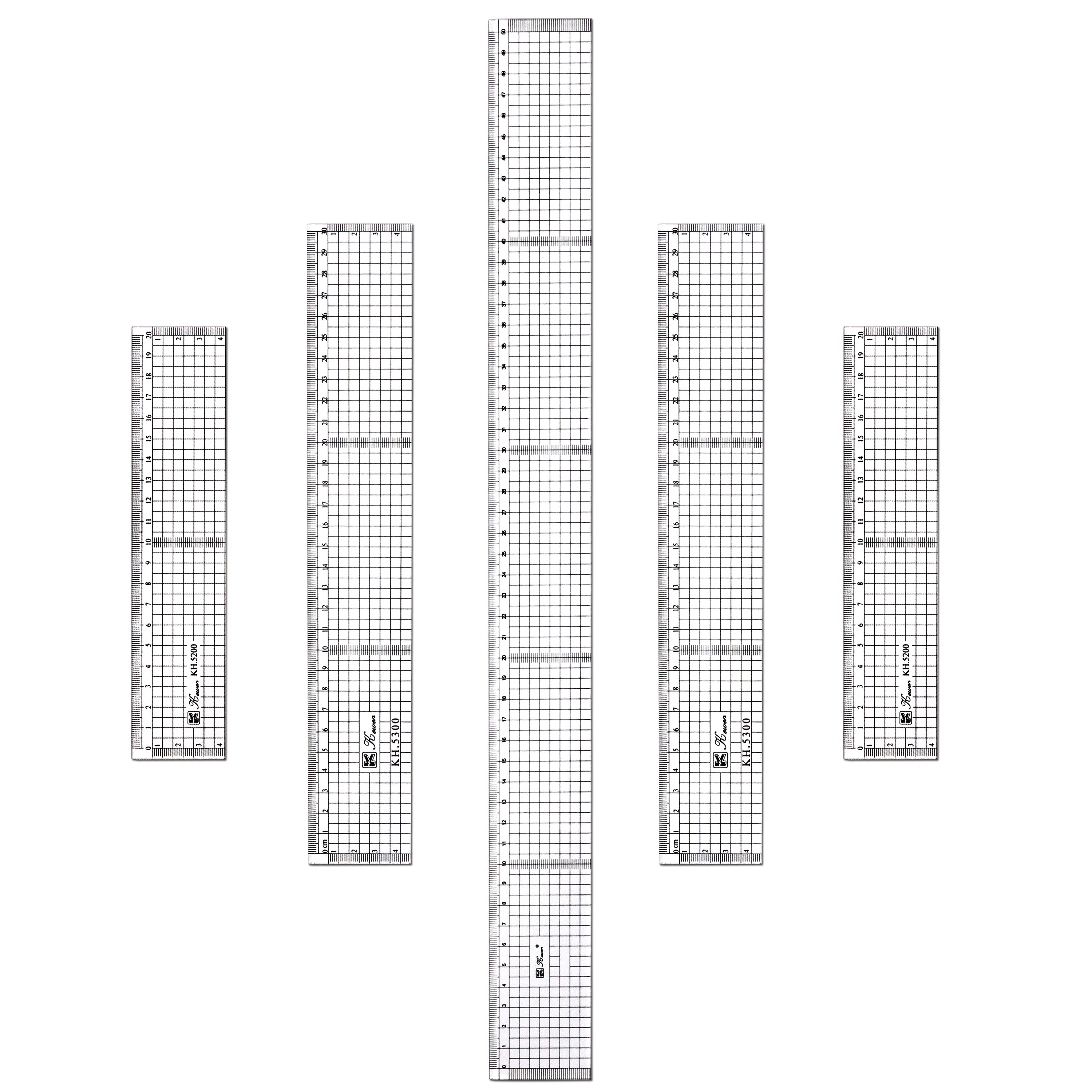 Transparent Ruler Board 20 30 50cm Students Writing Desk Pad PVC Grid Sewing Cutting Mats Drawing Clipboard Measuring Supplies