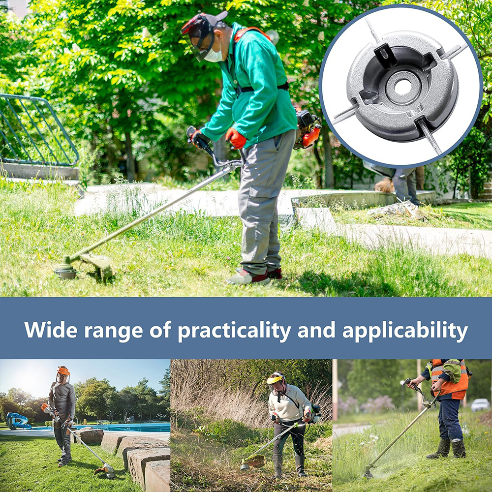 Universal Aluminum Alloy Lawn Mower Head and Replacement Nylon Steel for Lawn Mowing Line Lawn Mower Weed Head Accessories