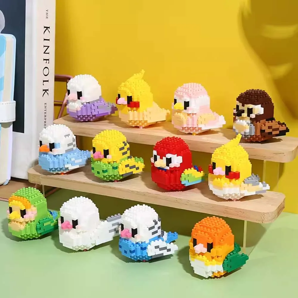 Moe Bird-serie bouwsteenspeelgoed, tafelornamenten, educatief speelgoed voor kinderen, geschikt voor jongens en meisjes Kerstmis