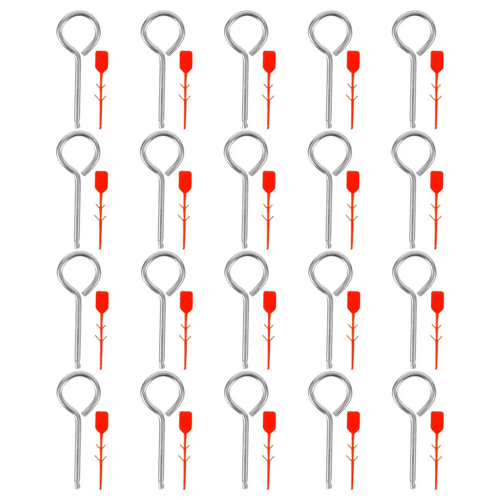 50 set Fire Extinguisher Pin Set Safety Lock Replacement Pull Pins Plastic Tamper Seals for Home Office Use Iron Security