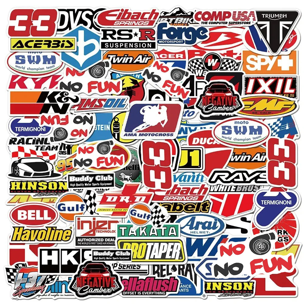 10/30/50/100 Uds Graffiti JDM coche de carreras modificación pegatinas impermeables motocicleta bicicleta casco Motor portátil pegatina juguetes para niños