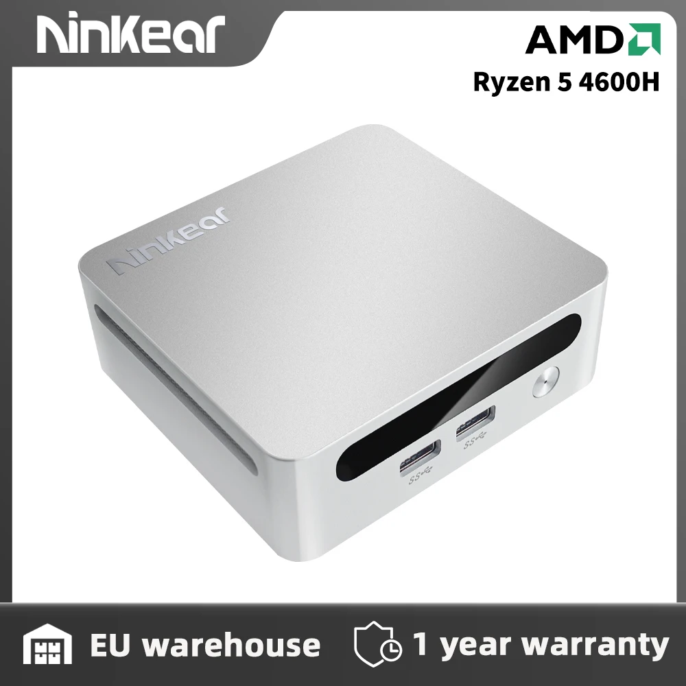 Ninkear N4 MINI PC AMD Ryzen 5 4600H Bis zu 4,2 GHz 16 GB DDR4 512 GB SSD WiFi 6 BT 5.2 Unterstützt 8K 3 Bildschirm Windows 11 Computer