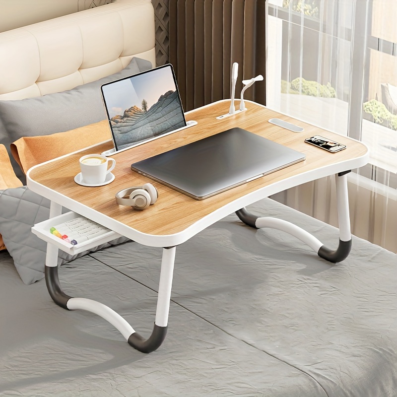 Laptop Desk Portable Adjustable Height Foldable Laptop Bed Desk and Lifting Handle - Foldable Laptop Table for Working Design