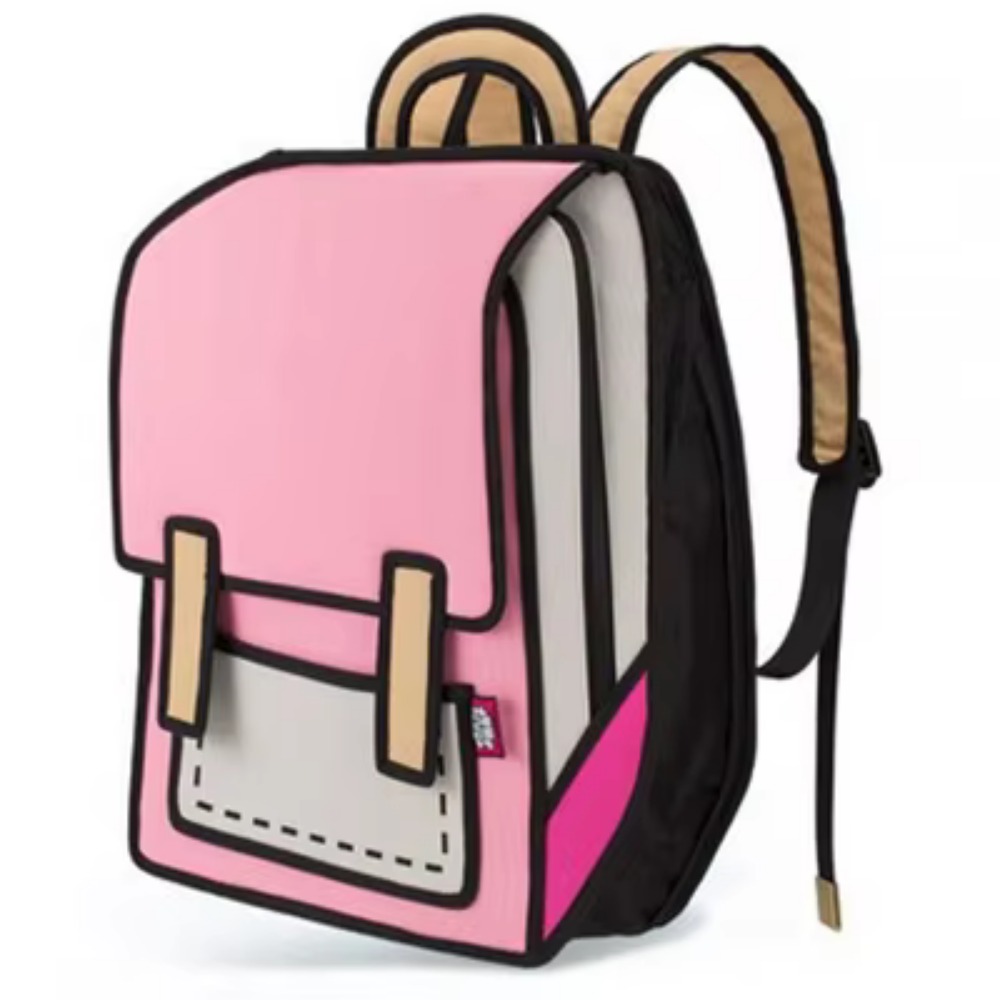 Plecak damski 3D Jump Style 2D Drawing Cartoon Back Bag Comic Messenger Tote Fashion Cute Student Bags Unisex Knapsack Bolos