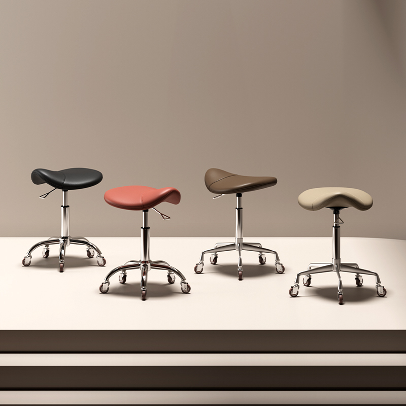 Taburete giratorio para salón de belleza, asiento de caballo, taburete ajustable, muebles de jardín