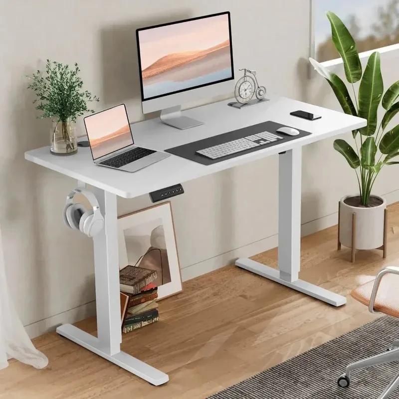 Computer Desk Table for Laptop Bed 55 X 24 Inch Ergonomic Adjustable Desk Stand With Memory Preset Modern Style Writing Gaming