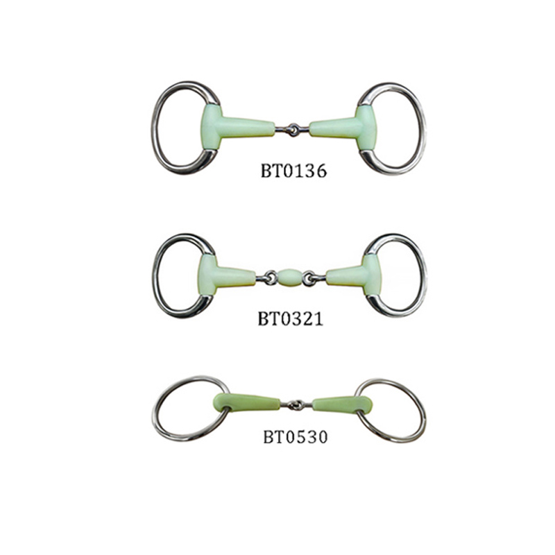 말 Snaffle 물린 스테인레스 스틸 Eggbutt 비트 말 씹는 관절 입 비트 말 훈련 장비 승마 제품