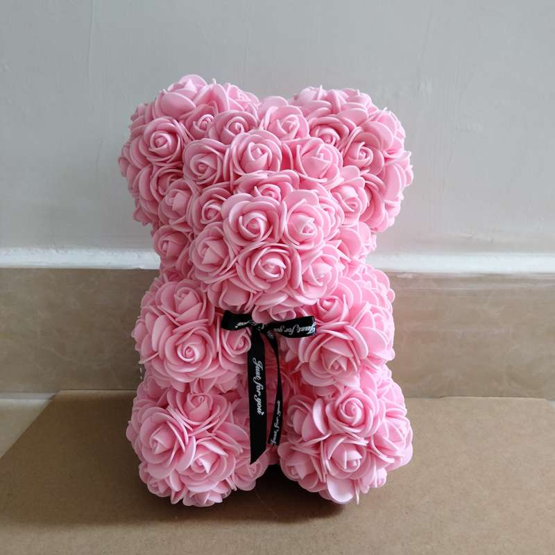 Rose bear teddy bear, 25cm flower bear teddy bear, Valentine's Day Gift, Christmas gift, birthday gift, party gift