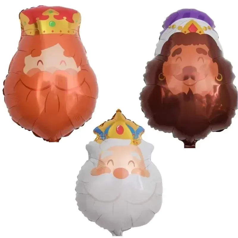 3 pezzi King Heard Palloncini Cartoon King Foil Ball per la festa di buon compleanno Baby Shower Decorazione Giocattoli per bambini Helium Air Globos