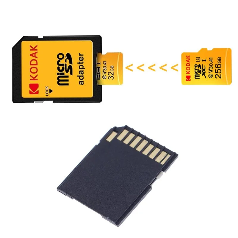 Scheda Micro SD Kodak Scheda di memoria da 64 GB 32 GB 512 GB 256 GB 128 GB Scheda di memoria SD MicroSDXC Class10 Scheda Flash TF originale da 100 MB/s U3