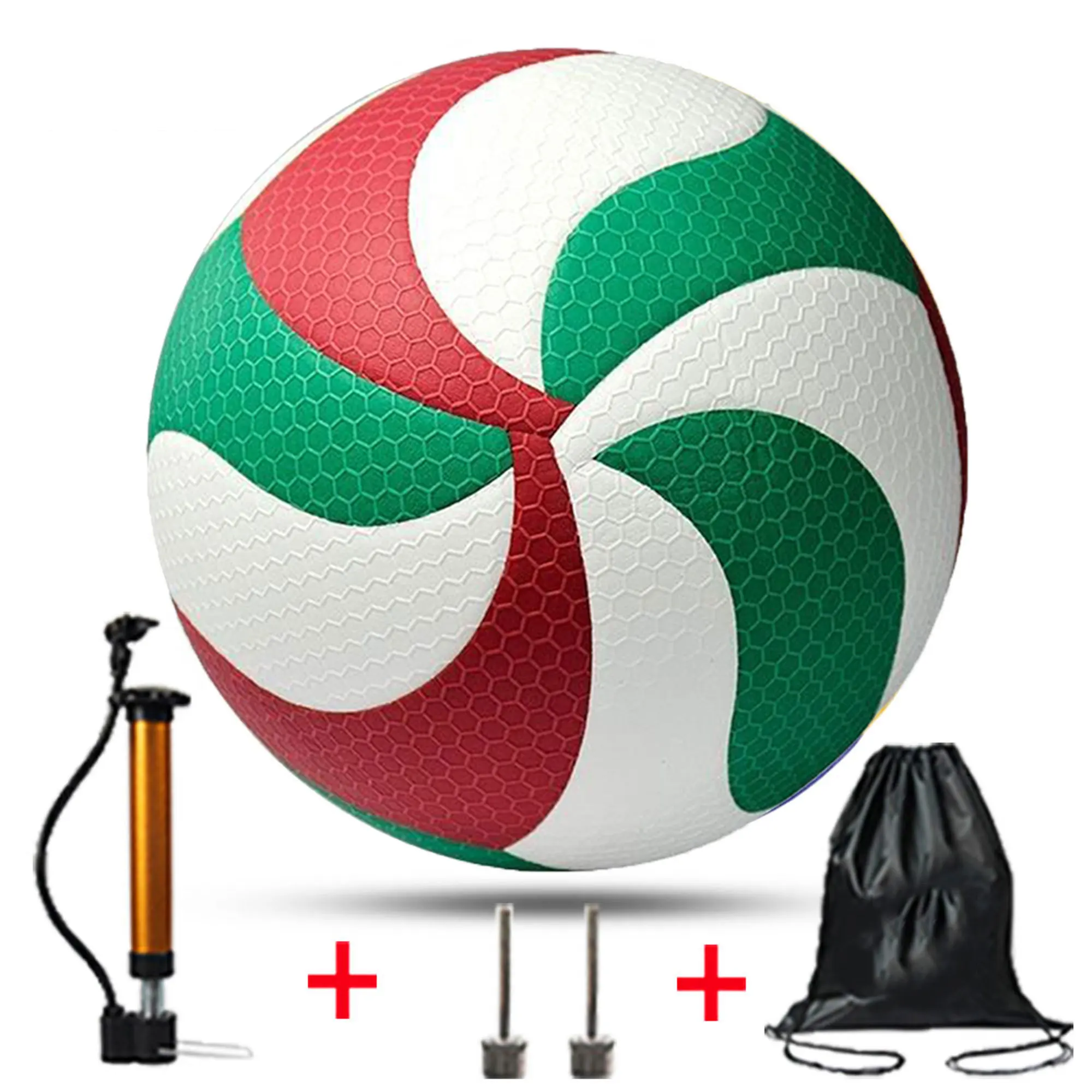 Neujahrsgeschenk Volleyballball, Modell 5000, Größe 5, Outdoor-Sport, Training, optionale Pumpe + Nadel + Tasche