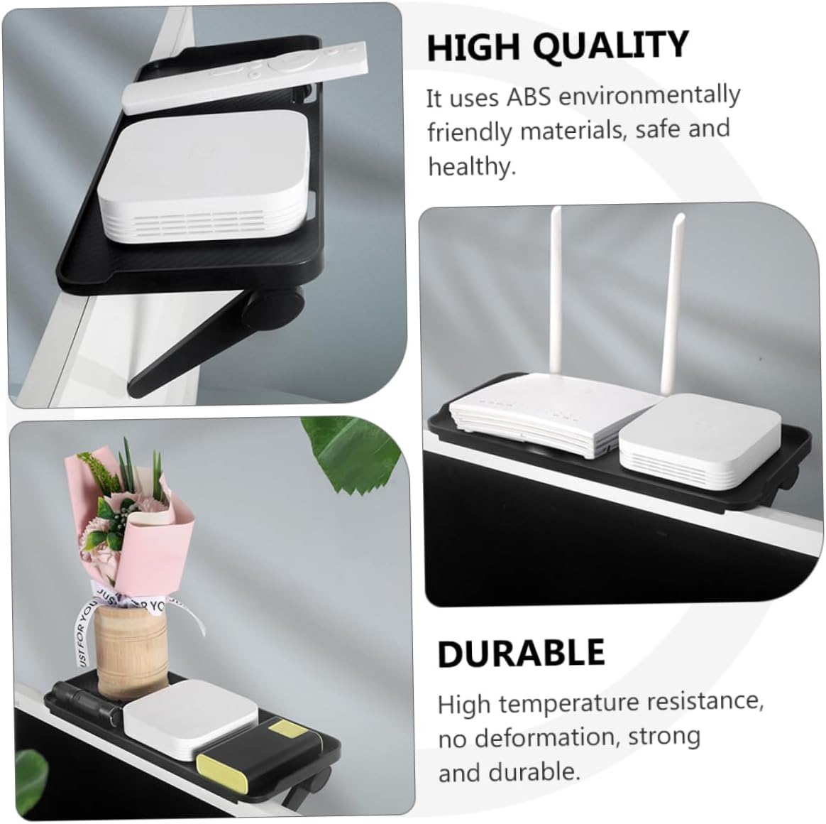 Adjustable TV Screen Top Storage Shelf Computer Monitor Screen Top Storage Rack TV Media Box Router Shelf Rack Home Organizer