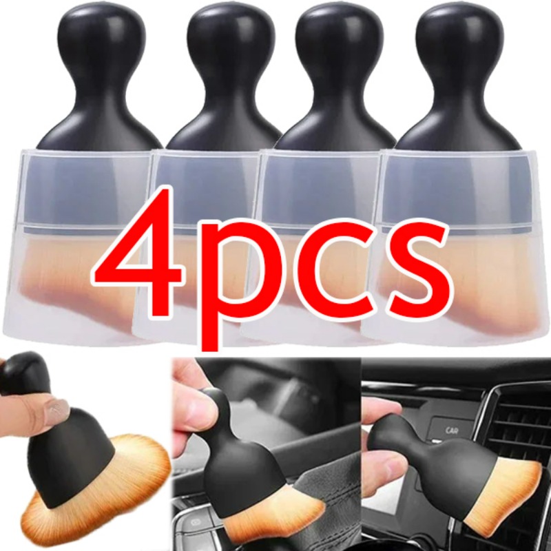 Car Interior Cleaning Brush Auto Center Console Air Outlet Clean Soft Brush with Shell Car Crevice Dust Removal Detail Brushes
