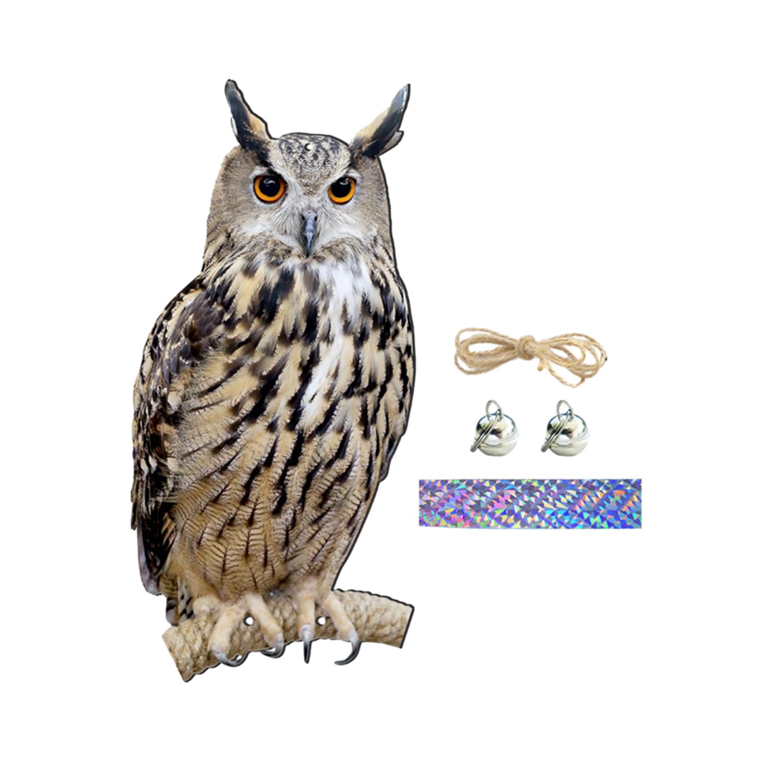 Fake Owl Realistic Decoration Owl to Keep Birds Away Owl Decoy Owl Scarecrow for
