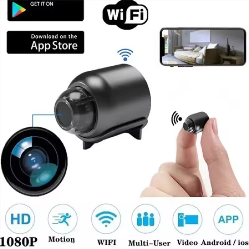 Mini cámara inalámbrica WiFi 1080P HD, Monitor de bebé, vigilancia de seguridad interior, visión nocturna, cámara IP, grabadora de vídeo, videocámara de seguridad