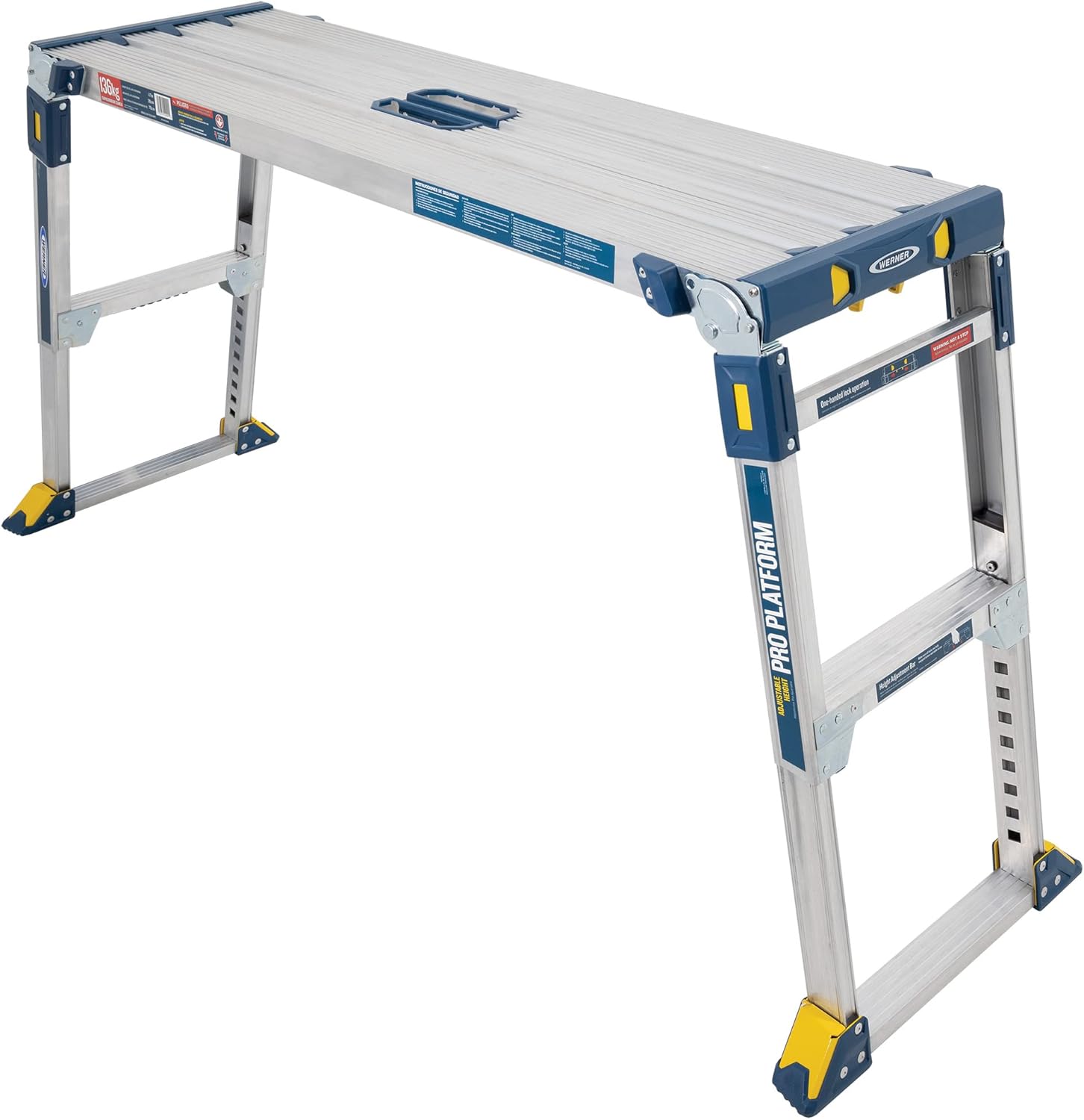 Werner 79023 Verstellbare Profi-Arbeitsbühne, Arbeit und Zugang, Silber, Einheitsgröße