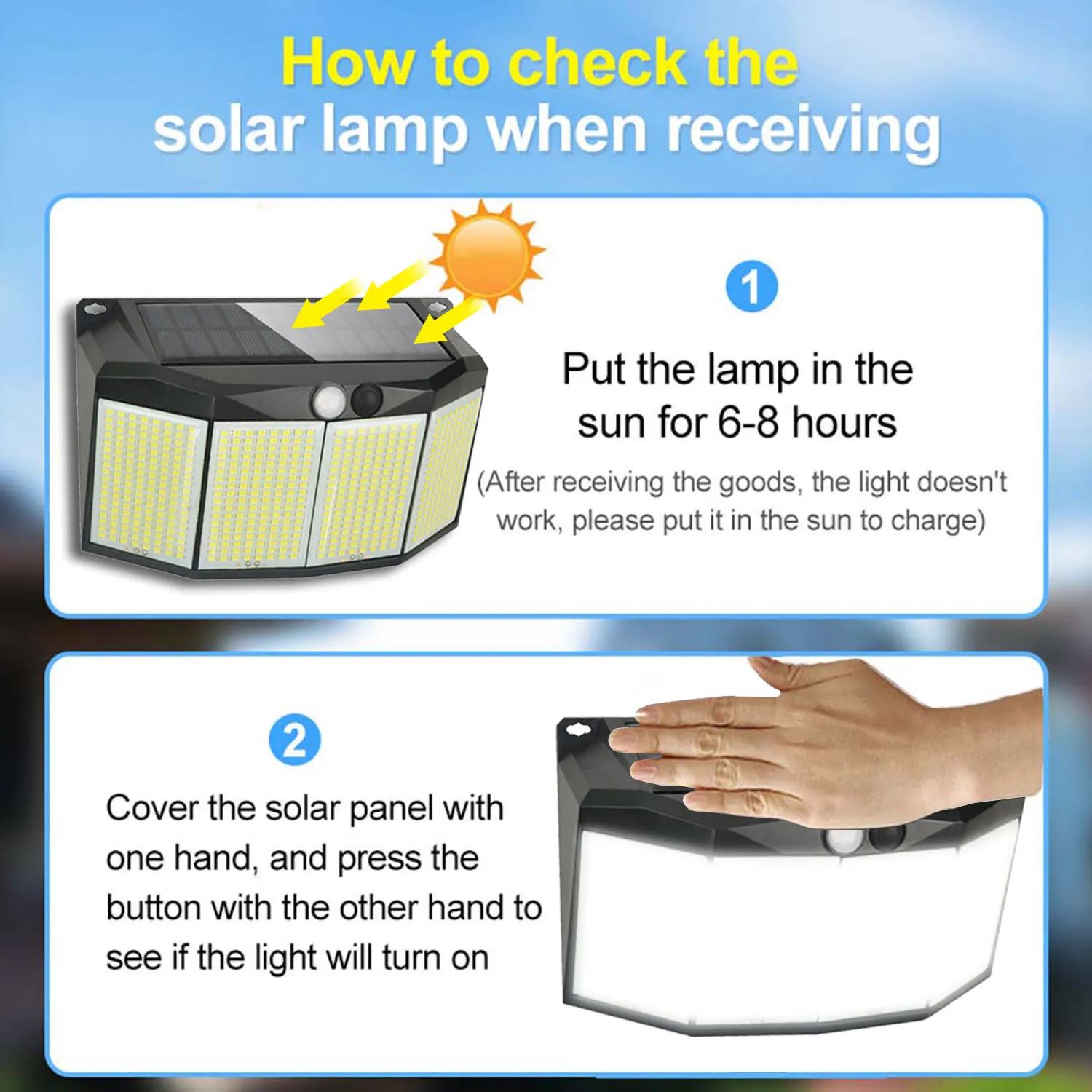 576 LED-Solarleuchten für den Außenbereich, Bewegungsmelder, 3 Modi, wasserdichte Sicherheitsflutlichter für Außenbereich, Weg, Garten, Garage, Lampe