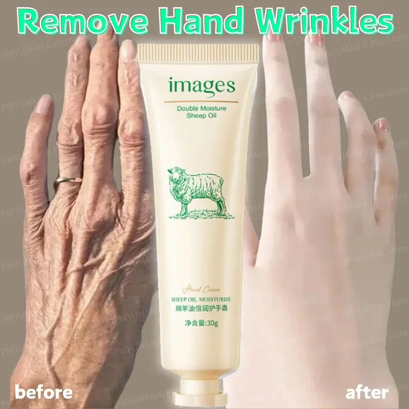 Crema de manos antiarrugas de colágeno, suaviza la piel, nutre, antisecado, blanqueamiento, hidratante, producto de reparación agrietado, cuidado coreano de la piel