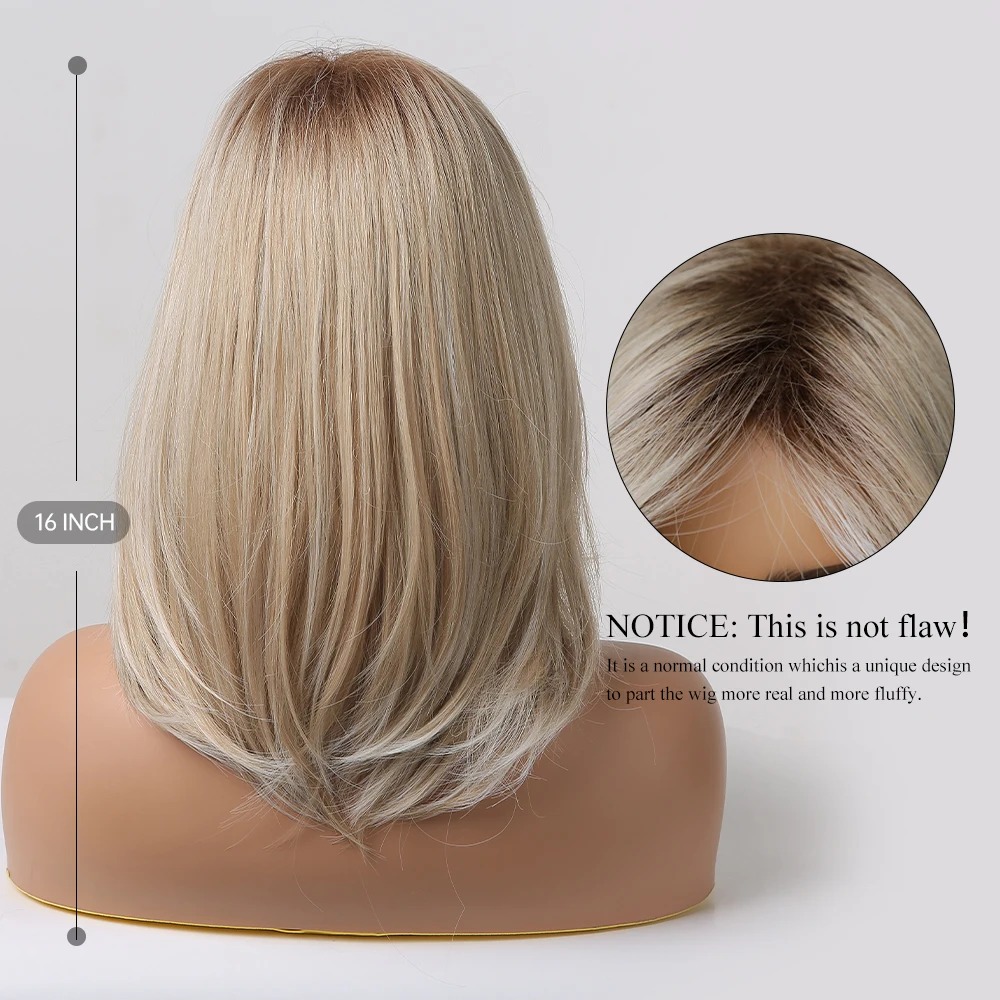ALAN EATON Bạch Kim Trắng Xám Ombre Tổng Hợp Bộ Tóc Giả Dành Cho Nữ Phi Dài Sóng Nước Tóc Giả Với Nổ Futura Tóc Nhiệt chống
