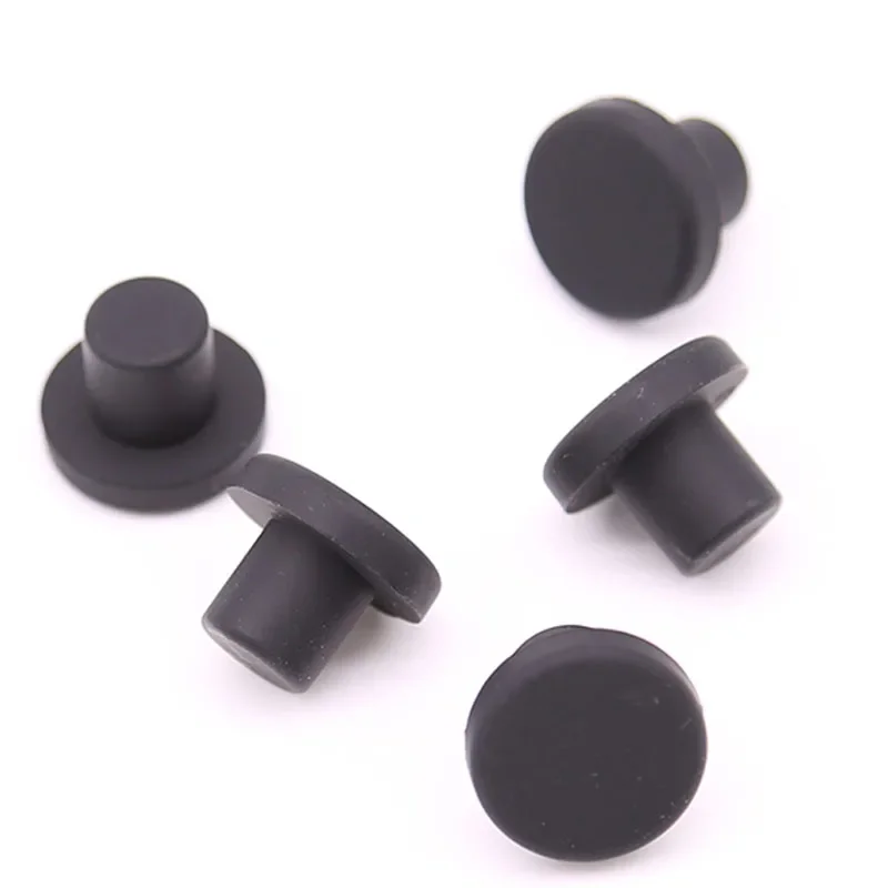 Tappi in silicone solido nero da 2 mm-14 mm Tappi per fori in gomma per uso alimentare Tappi per sigillare la polvere